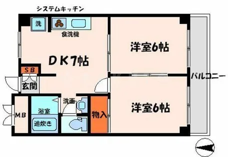 三幸ハイツ【1階】の間取り