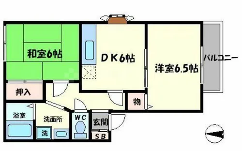 宏陽ハイツ【2階】の間取り