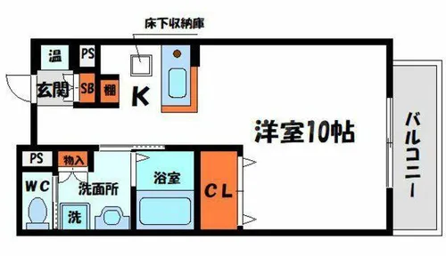 サンピカA【4階】の間取り