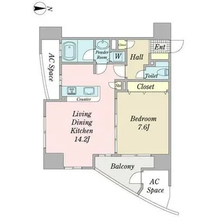 プロシード金山2【605号室】の間取り