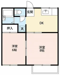 フォレスト六名A【203号室】の間取り