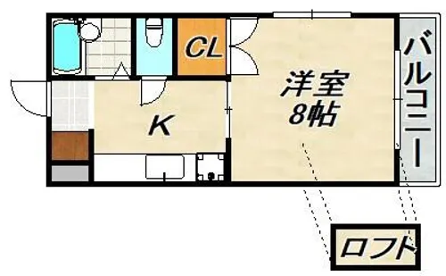 ハイム若松【1階】の間取り