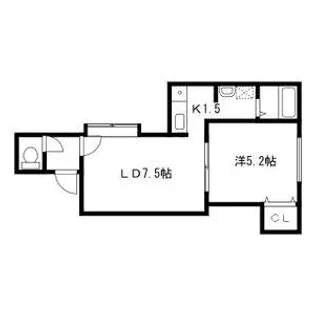 リバーエミール【205号室】の間取り