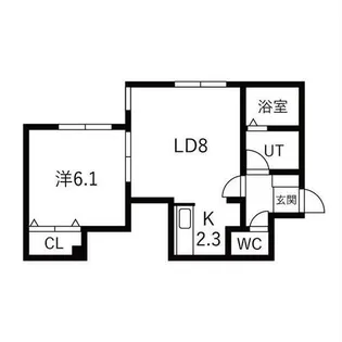 モンターニュ【205号室】の間取り