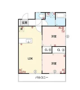 ほわいとあうる【Ⅲ号室】の間取り