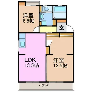 メゾンリリーベルⅠ【2階】の間取り