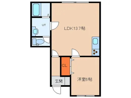 ラ・カーサ・フェリーチェ【103号室】の間取り