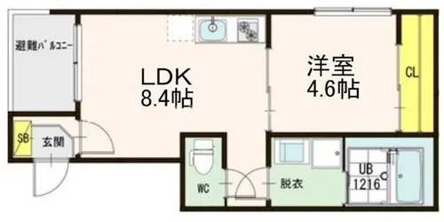 ソルイルミノ神宮前【3階】の間取り