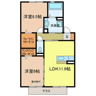 アンジュール【1階】の間取り