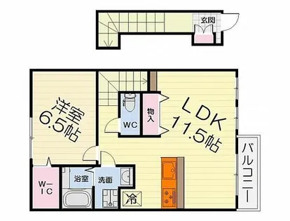 パルフェ和泉【201号室】の間取り