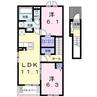 ウィンディ岩倉【2階】の間取り