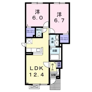 スピノス【101号室】の間取り