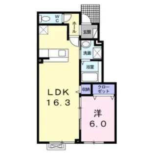 ホームワード【104号室】の間取り