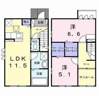 カーサ・グレイス【1階】の間取り