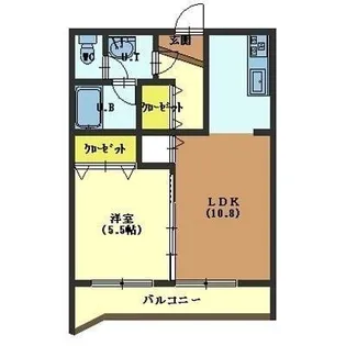 ラングレーコート石川【402号室】の間取り