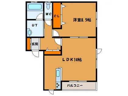 インペリアルロッジ参番館【2号室】の間取り