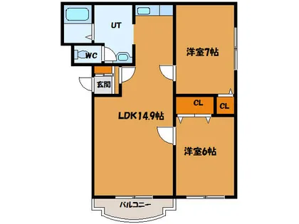 ルーエ・シュロス【301号室】の間取り