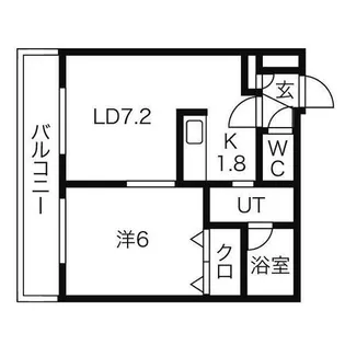 ブランノワール厚別中央【403号室】の間取り