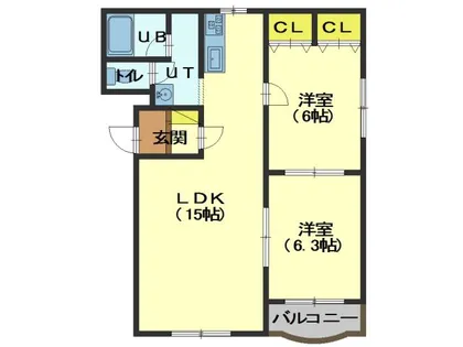 ピュアライフ湯川【302号室】の間取り