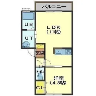 ラピスコート港【301号室】の間取り