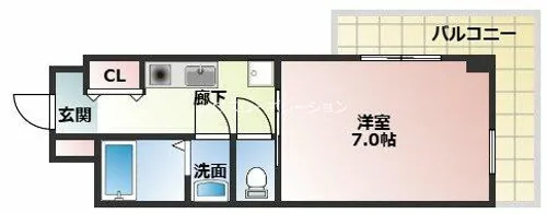 LakiaApartment武庫之荘【2階】の間取り