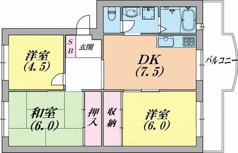 すずらん台コート【4階】の間取り