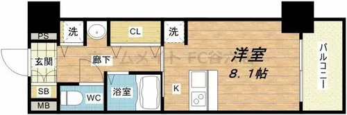 プレサンス東本町vol.2【5階】の間取り