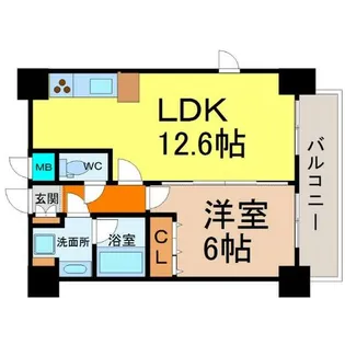 プレサンス新栄デコール【12階】の間取り