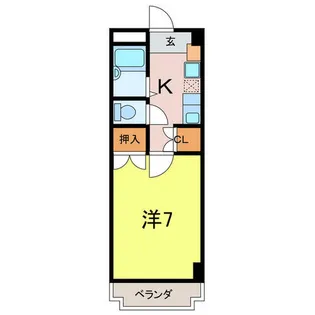 パレス三宝【606号室】の間取り