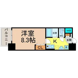 ヒルズ新栄2号館【9階】の間取り