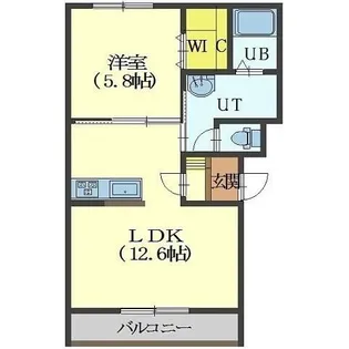 エテルノ美原【103号室】の間取り