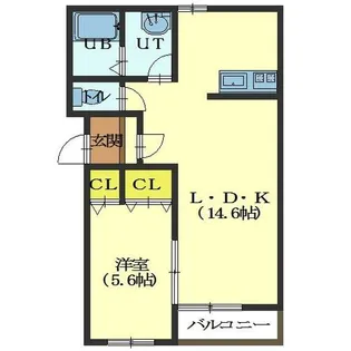 グランメール本通Ⅰ【3階】の間取り