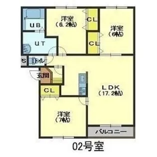アプシノンⅠ【1階】の間取り