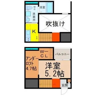 Tross港栄(トロスコウエイ)【2階】の間取り
