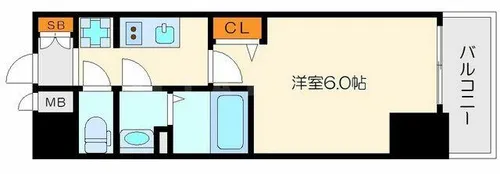 プレサンス天満橋トラッド【14階】の間取り