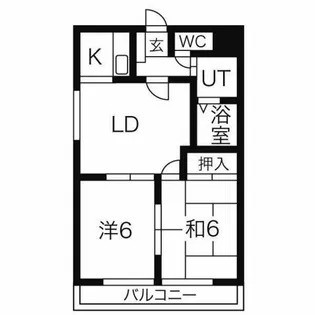 サンパティーク日向【2階】の間取り