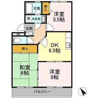 サンヒルズ鷹丘A【1階】の間取り