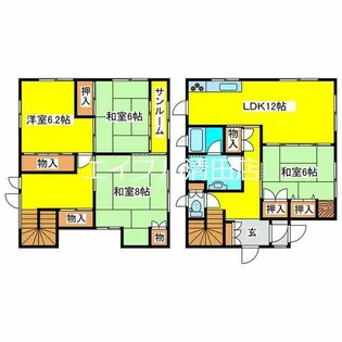 北海道札幌市清田区美しが丘二条2丁目【一戸建】の間取り