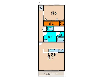 ハイツシーブリーズ【201号室】の間取り