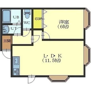 コーポロイヤル【A号室】の間取り