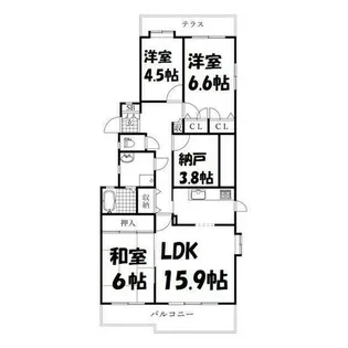 パークノヴァ上社北【1階】の間取り