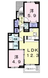 フィオーレ【105号室】の間取り