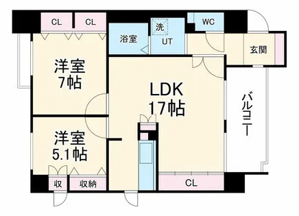アドバンテージ天神橋【3階】の間取り