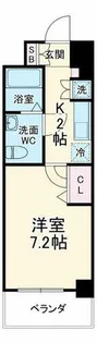 レジュールアッシュ西天満【2階】の間取り