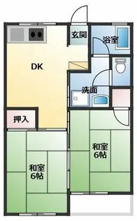 コーポ瓦町【C号室】の間取り