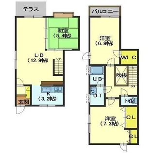 Lスケッチ【1号室】の間取り
