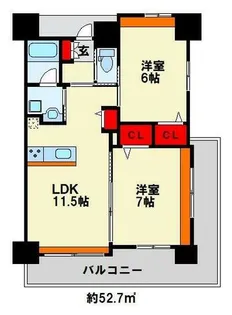 プレステージ・デル・さくらⅡ【8階】の間取り