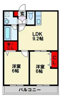 LEONE黒崎南【1階】の間取り