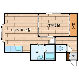 ルミエール上坂【201号室】の間取り