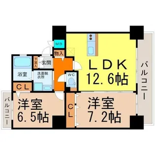 Flos北山王【4階】の間取り